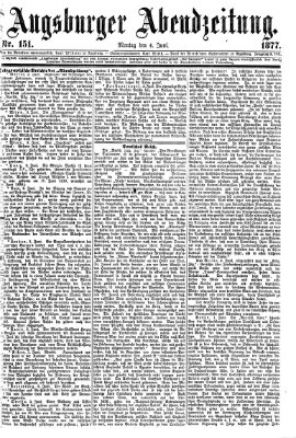 Augsburger Abendzeitung Montag 4. Juni 1877