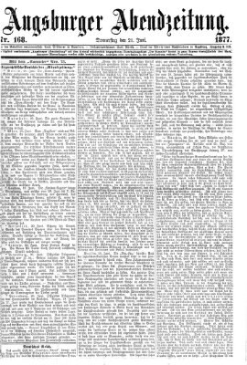 Augsburger Abendzeitung Donnerstag 21. Juni 1877