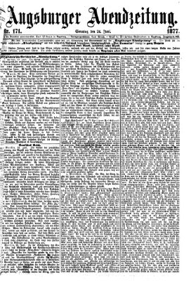 Augsburger Abendzeitung Sonntag 24. Juni 1877