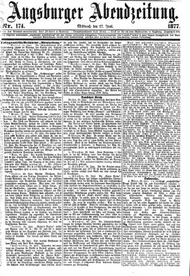 Augsburger Abendzeitung Mittwoch 27. Juni 1877