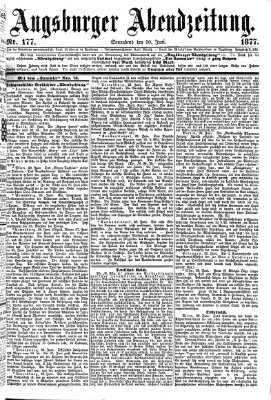 Augsburger Abendzeitung Samstag 30. Juni 1877