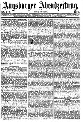 Augsburger Abendzeitung Montag 2. Juli 1877