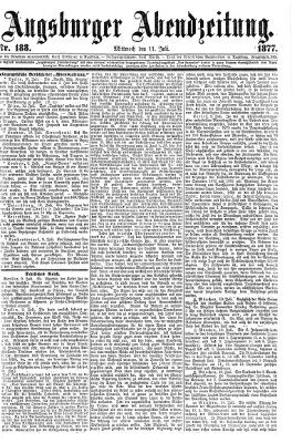 Augsburger Abendzeitung Mittwoch 11. Juli 1877