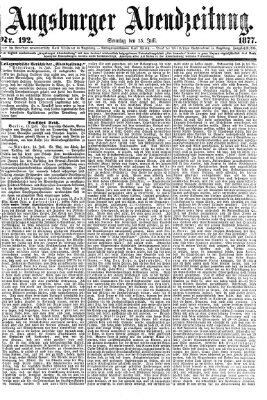 Augsburger Abendzeitung Sonntag 15. Juli 1877