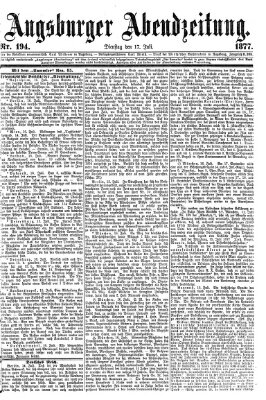 Augsburger Abendzeitung Dienstag 17. Juli 1877