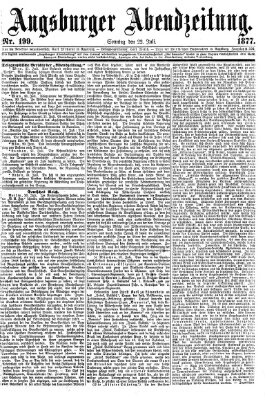 Augsburger Abendzeitung Sonntag 22. Juli 1877