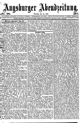 Augsburger Abendzeitung Dienstag 24. Juli 1877