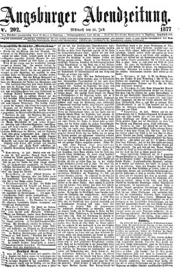 Augsburger Abendzeitung Mittwoch 25. Juli 1877