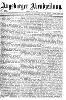 Augsburger Abendzeitung Montag 30. Juli 1877