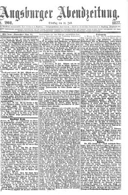 Augsburger Abendzeitung Dienstag 31. Juli 1877