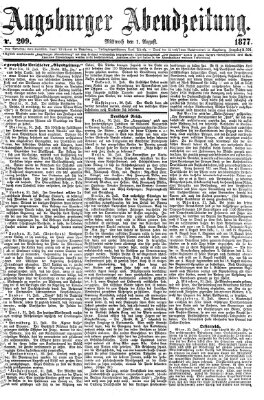 Augsburger Abendzeitung Mittwoch 1. August 1877