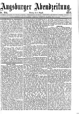 Augsburger Abendzeitung Montag 6. August 1877