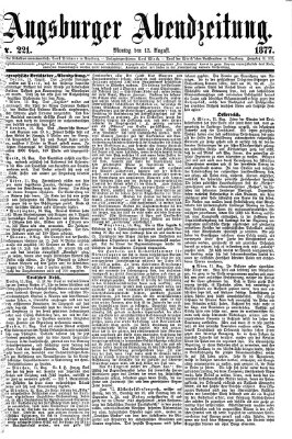 Augsburger Abendzeitung Montag 13. August 1877