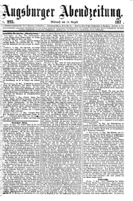 Augsburger Abendzeitung Mittwoch 15. August 1877