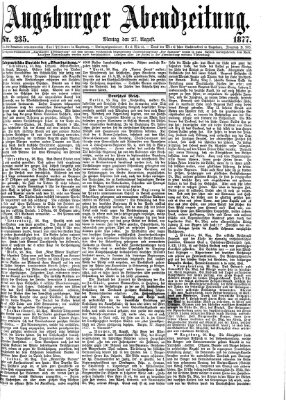 Augsburger Abendzeitung Montag 27. August 1877