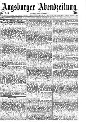 Augsburger Abendzeitung Dienstag 4. September 1877