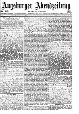 Augsburger Abendzeitung Donnerstag 6. September 1877