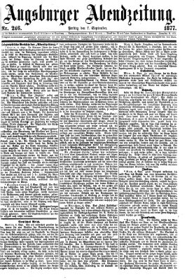 Augsburger Abendzeitung Freitag 7. September 1877