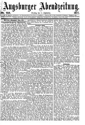 Augsburger Abendzeitung Dienstag 11. September 1877