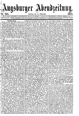 Augsburger Abendzeitung Sonntag 16. September 1877