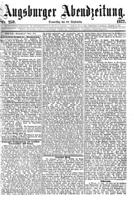 Augsburger Abendzeitung Donnerstag 20. September 1877