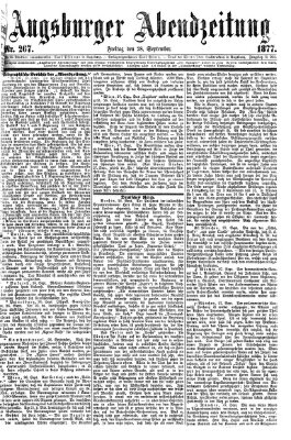 Augsburger Abendzeitung Freitag 28. September 1877