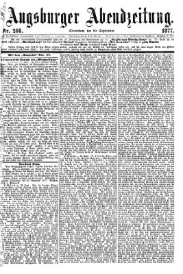 Augsburger Abendzeitung Samstag 29. September 1877