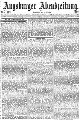Augsburger Abendzeitung Samstag 13. Oktober 1877