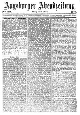 Augsburger Abendzeitung Montag 15. Oktober 1877