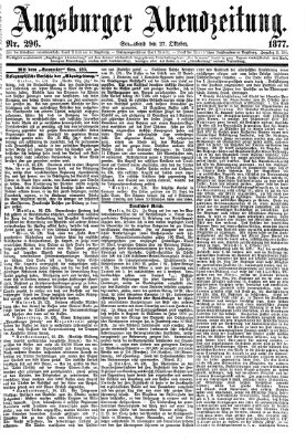 Augsburger Abendzeitung Samstag 27. Oktober 1877