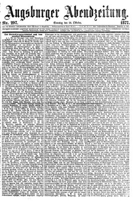 Augsburger Abendzeitung Sonntag 28. Oktober 1877