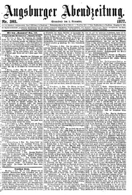 Augsburger Abendzeitung Samstag 3. November 1877