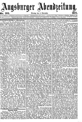 Augsburger Abendzeitung Montag 5. November 1877