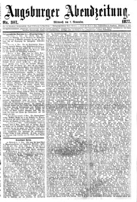 Augsburger Abendzeitung Mittwoch 7. November 1877