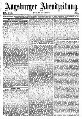 Augsburger Abendzeitung Freitag 16. November 1877