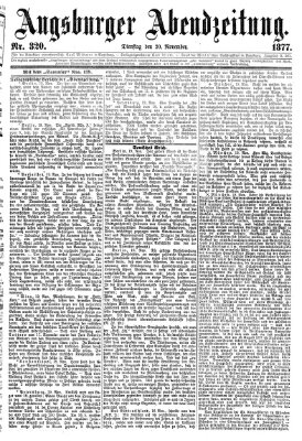 Augsburger Abendzeitung Dienstag 20. November 1877