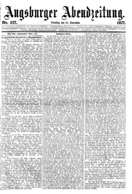 Augsburger Abendzeitung Dienstag 27. November 1877