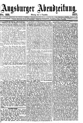 Augsburger Abendzeitung Montag 3. Dezember 1877