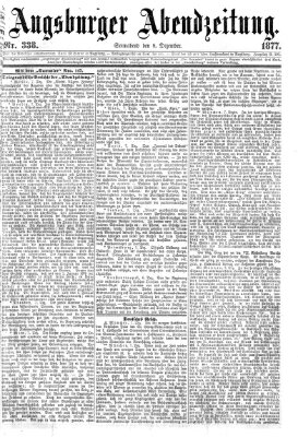 Augsburger Abendzeitung Samstag 8. Dezember 1877