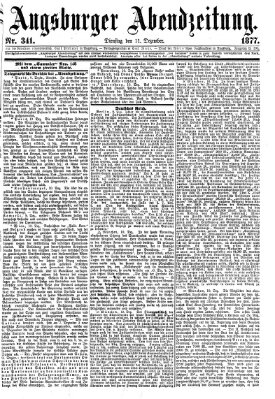 Augsburger Abendzeitung Dienstag 11. Dezember 1877