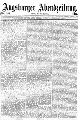 Augsburger Abendzeitung Montag 17. Dezember 1877