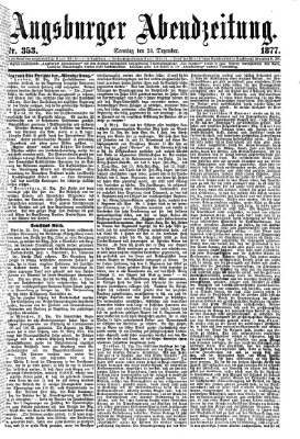 Augsburger Abendzeitung Sonntag 23. Dezember 1877