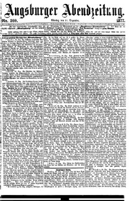 Augsburger Abendzeitung Montag 31. Dezember 1877