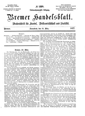 Bremer Handelsblatt Samstag 24. März 1877