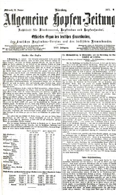 Allgemeine Hopfen-Zeitung Mittwoch 31. Januar 1877