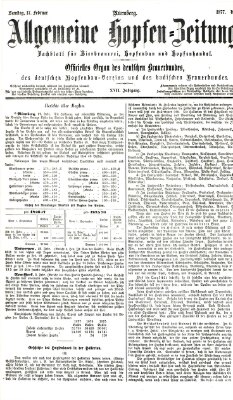 Allgemeine Hopfen-Zeitung Samstag 17. Februar 1877