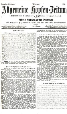 Allgemeine Hopfen-Zeitung Donnerstag 22. Februar 1877