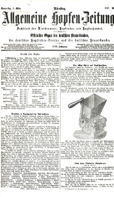 Allgemeine Hopfen-Zeitung Donnerstag 8. März 1877