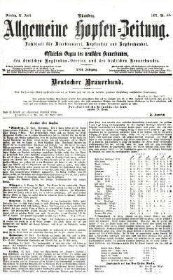 Allgemeine Hopfen-Zeitung Dienstag 17. April 1877