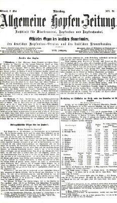 Allgemeine Hopfen-Zeitung Mittwoch 2. Mai 1877